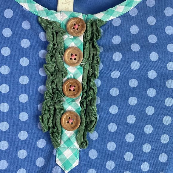 Matilda Jane Dress Joanna Family Heirloom Girls 8 Polka Dot Floral Fit Flare - Picture 8 of 11